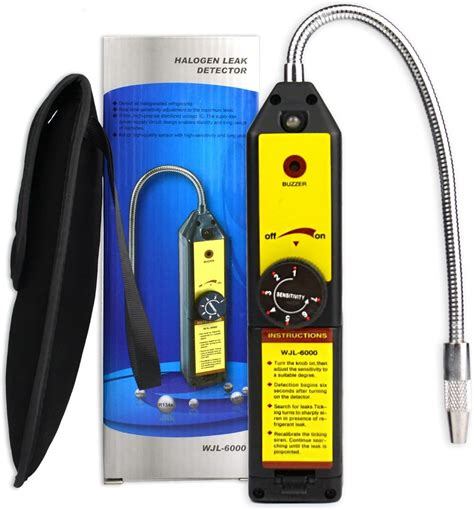 [1400A] FAVORCOOL WJL-6000 Freon Leak Detector with Free Pouch Halogen Leak Detection Tool ...