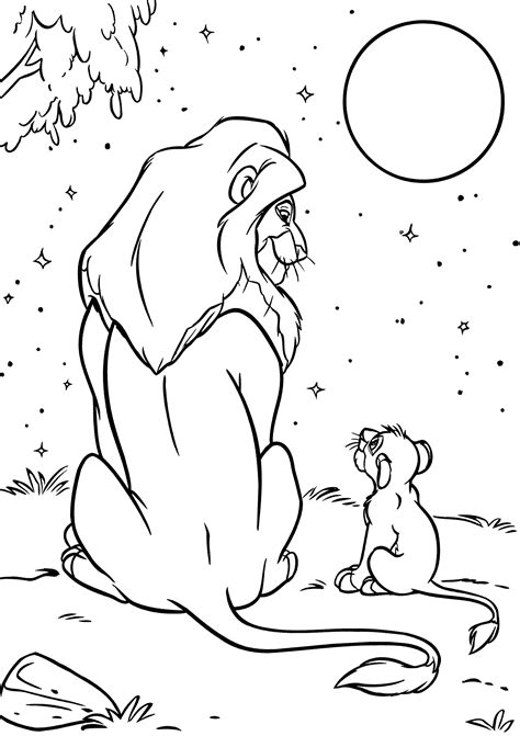 Simba Coloring Pages Happy Mufasa And Simba Printable Porn