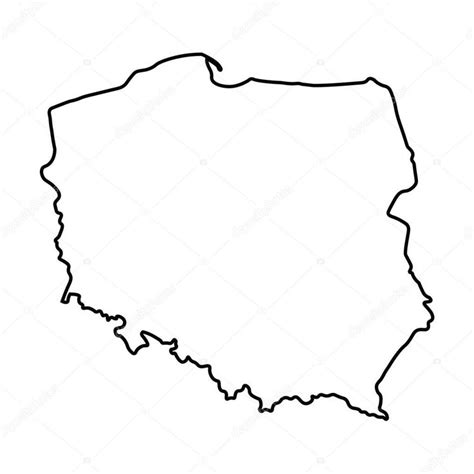 Mapa Polski Kontury