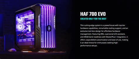 Cooler Master Haf 700 Evo E Atx High Airflow Pc Case Iris Customizable