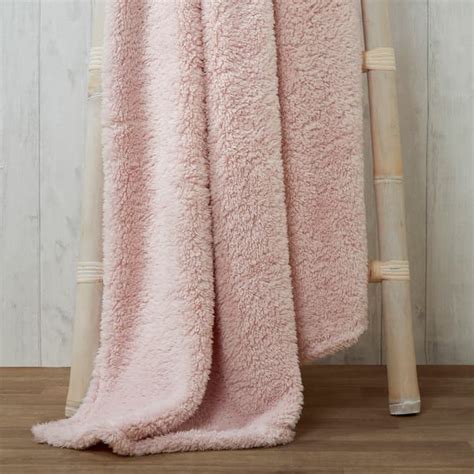 Teddy Fleece 130x180cm Throw Pink Brandalley