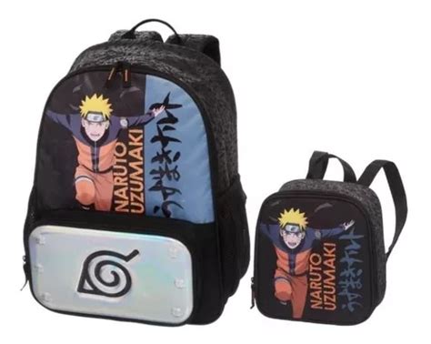 Mochila Escolar Naruto Ninja Costas E Lancheira MercadoLivre