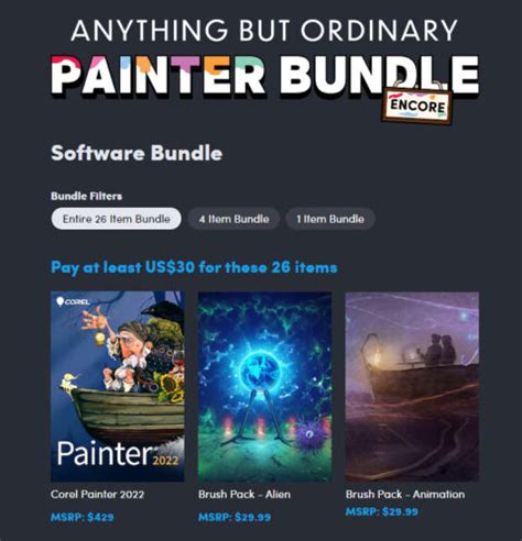 Humble Software Bundle Anything But Ordinary Painter Bundle Encore