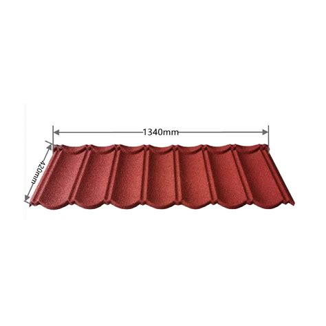 Wholesale 1340420mm 28kg Heavy Tile Stone Coated Metal Roof Tiles For