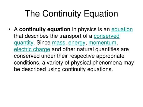 Lecture No 15 And16 The Continuity Equation Ppt Download