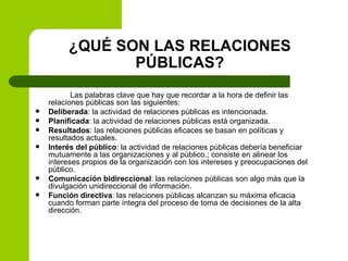 Qu Son Las Relaciones P Blicas Ppt