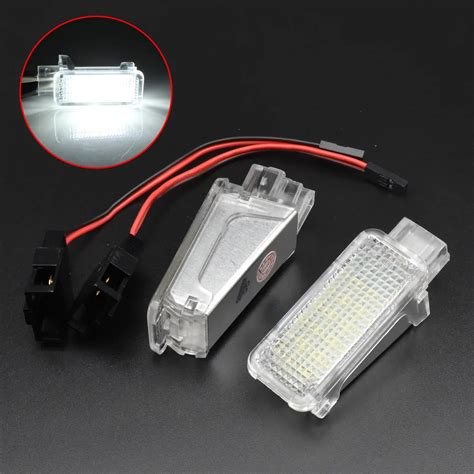 2x led porta de cortesia luz interior footwell bagagem lâmpada para