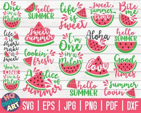 Watermelon Quotes SVG Bundle Watermelon SVG 17 Designs | Etsy