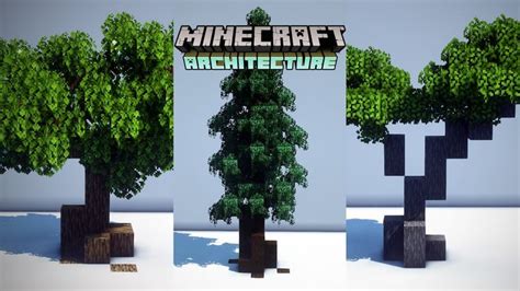 🔨 Minecraft Architecture Custom Trees Oak Spruce Acacia