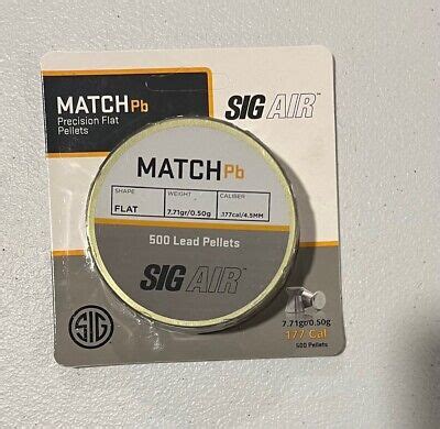 Sig Sauer Match Lead Pellets Blister Pack Count