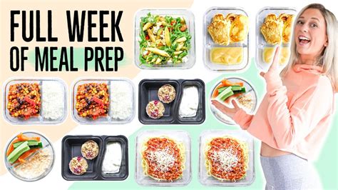 5 TAGE MEAL PREP Meal Prep Rezepte für ganze Woche Vorkochen