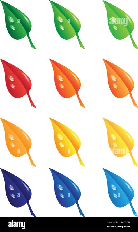 colored leaf illustration stock vector image art alamy