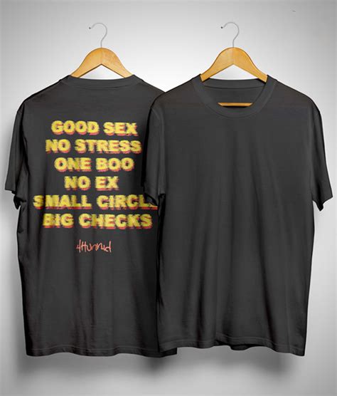 Good Sex No Stress One Boo No Ex Small Circle Big Checks T Shirt