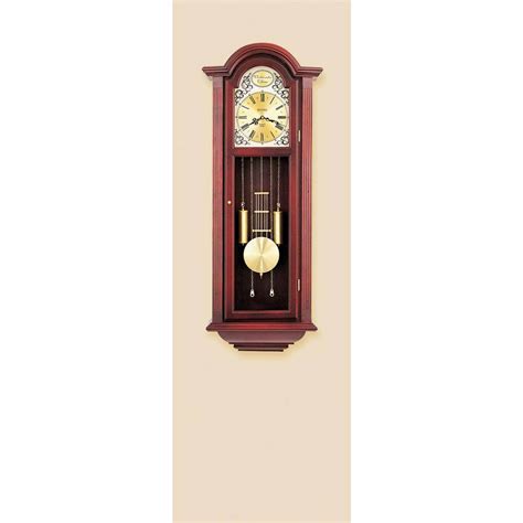 Bulova 38 5 In X 15 In Pendulum Wall Chime Clock C3381 The Home Depot