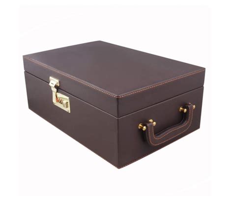 Buy Portable Leatherette Box Set With Accessories Brown Online In