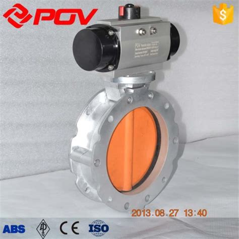 Powder Pneumatic Butterfly Valves Pov Valve China Manufacturer