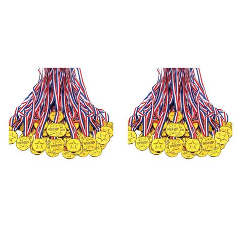 400 Pieces Kids Plastic Winner Medals Gold Winner Award Medals For