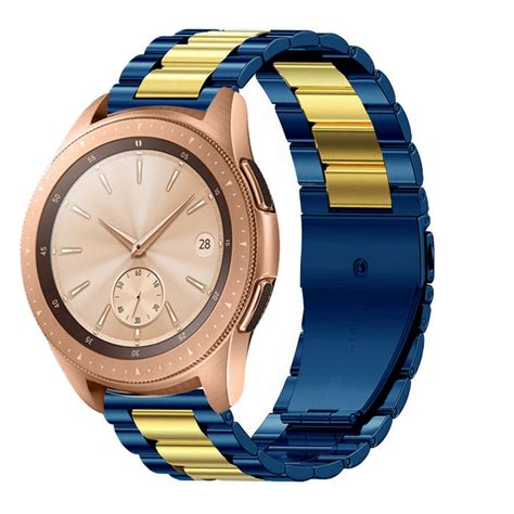 Samsung Galaxy Watch 42mm Stahlarmband Blau Gold