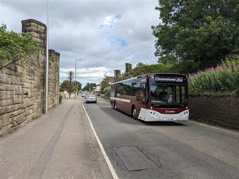 Lothian Bus Sj Hnl Passing The Remains Of Old Railw Flickr