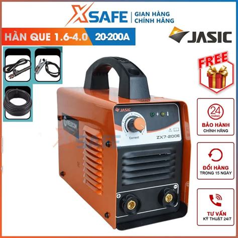 Máy hàn điện tử Jasic ZX7 200E 9 5 KVA mày hàn que 3 2mm liên tục