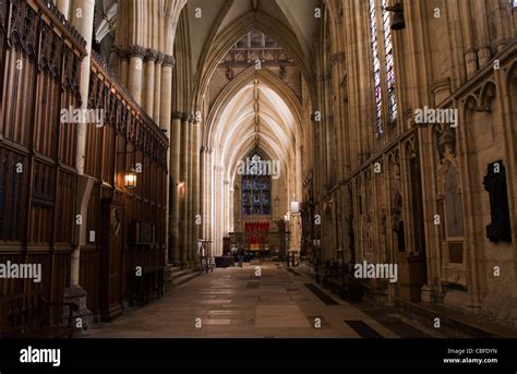 Inside York Minster Stock Photo Alamy