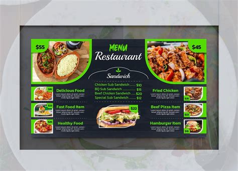 Digital Food Menu Design Template V-29 - Design Cuts