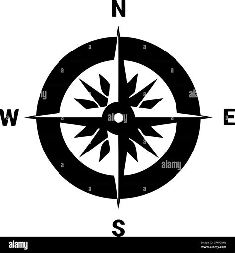 Compass Wind Rose North South East West Minimalist Vector Illustration Stock Vector Image And Art