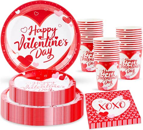 Amazon Kederwa Valentine Plates And Napkins For Guest