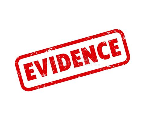 Evidence Stamp Rubber Element Design Evidence Stamped Vector Design