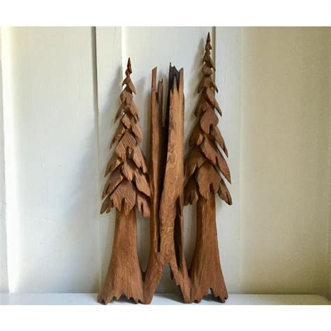 Vintage Rustic Redwood Carving Wall Hanging Chairish