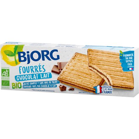 Bjorg Biscuits Bio Fourr S Au Chocolat Au Lait Sachets Fra Cheur G