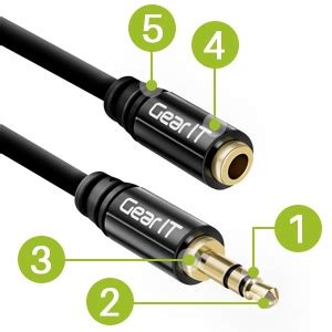 Ft Mm Extension Cable Gearit Pro Series Preminun Gold Plated