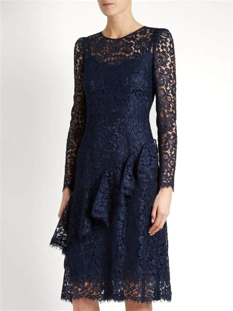 Dolce And Gabbana Ruffled Front Floral Lace Dress Lace Dress Dolce And Gabbana Women