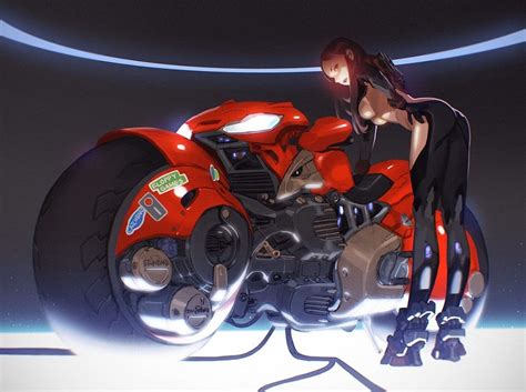 Artstation Red Motorbike By Sunkist Lee Cyberpunk Character Art