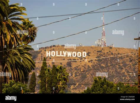 hollywood sign los angeles mount lee  res stock photography