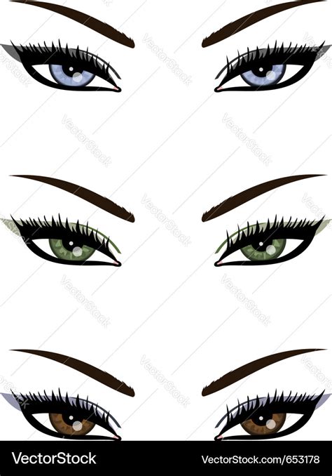 Sexy Eyes Collection Royalty Free Vector Image