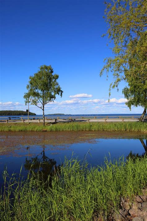 Lake Vattern in Sweden stock image. Image of island - 110981051