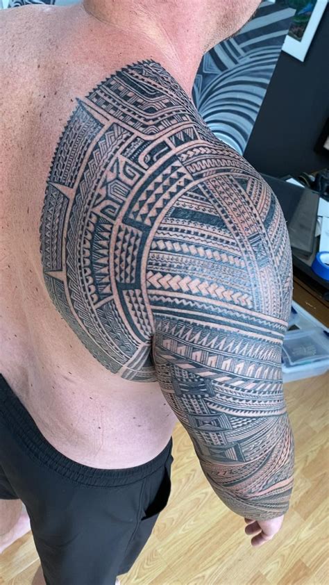 Samoan Style Tattoo Sleeve And Chest Artofit