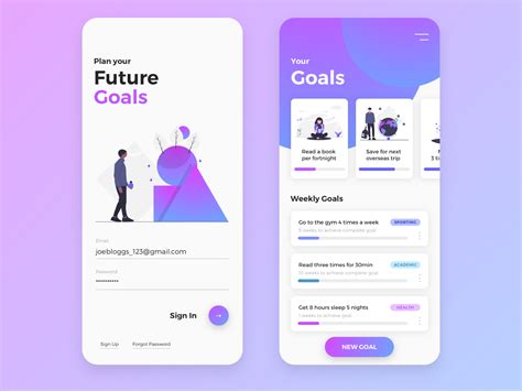 Goal Tracking App By William Tapp On Dribbble