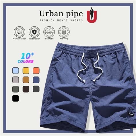 URBAN PIPE Plain Taslan Shorts For Men Quick Drying Above The Knee W