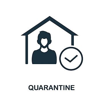 Simple Monochrome Quarantine Icon For Templates Web Design And