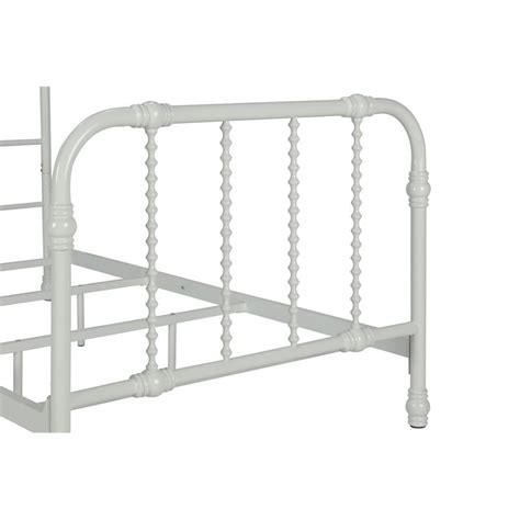 Metal Twin Bed in White - 4097119