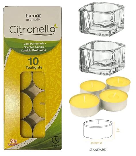 Lumar Pack De Velas De T Perfumadas Con Aroma A Citronella