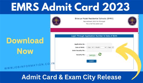 Emrs Admit Card 2023 Out Exam Date And City Check For Pgt Tgt