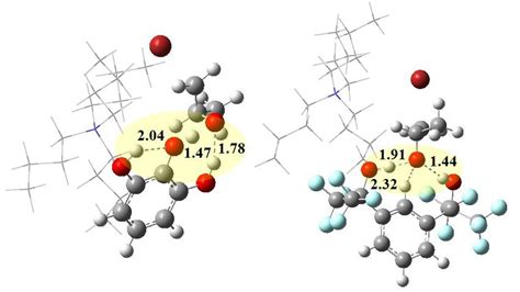 Optimized Structures Of The Transition State Ts1 For The Ring Opening