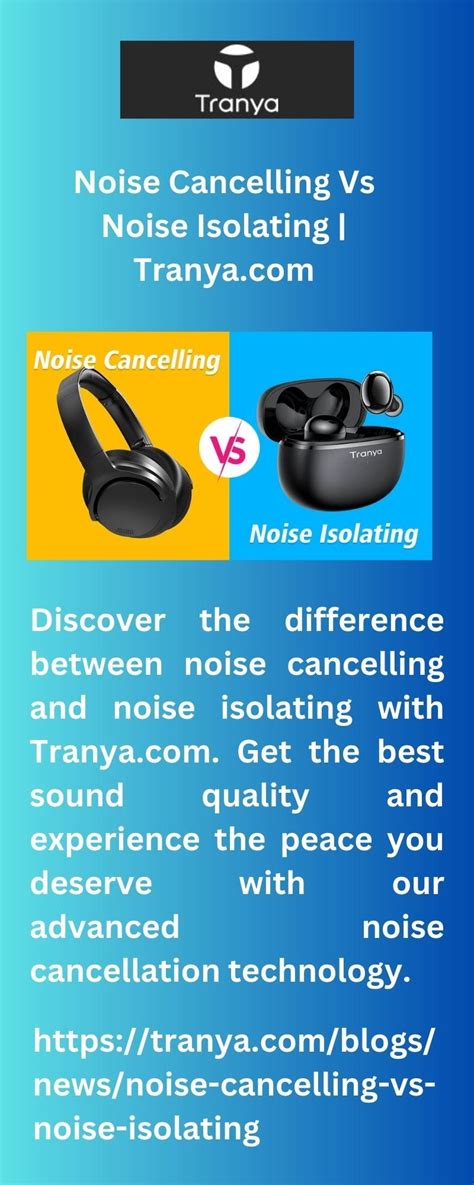 Noise Cancelling Vs Noise Isolating | Tranya.com - Shenzhenshi Quanya - Medium