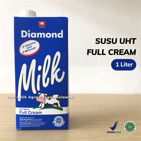 Jual Susu UHT Diamond Full Cream Milk 1L 1 Liter 1000 Ml Shopee