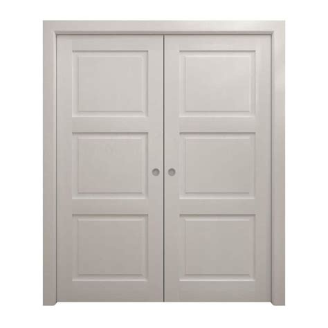 Sartodoors In X In Painted White Oak Solid Wood Double Pocket