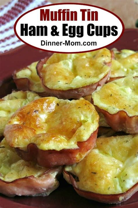 Ham And Egg Cups Are Baked In Muffin Tins For An Easy Low Carb