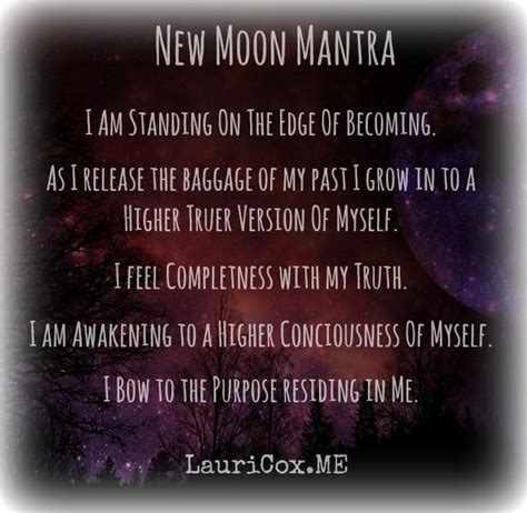 New Moon Mantra3 New Moon New Moon Rituals Moon Journal